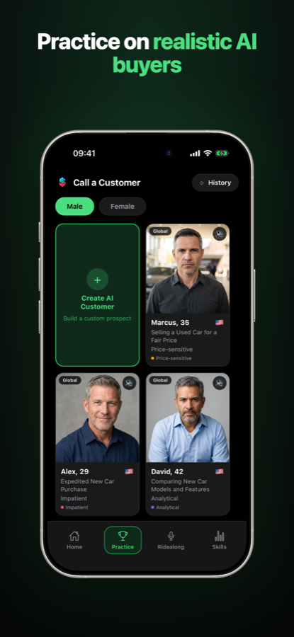 SalesCoach AI — Realistic AI buyers