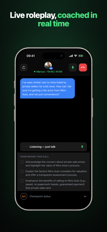 SalesCoach AI — Live voice roleplay